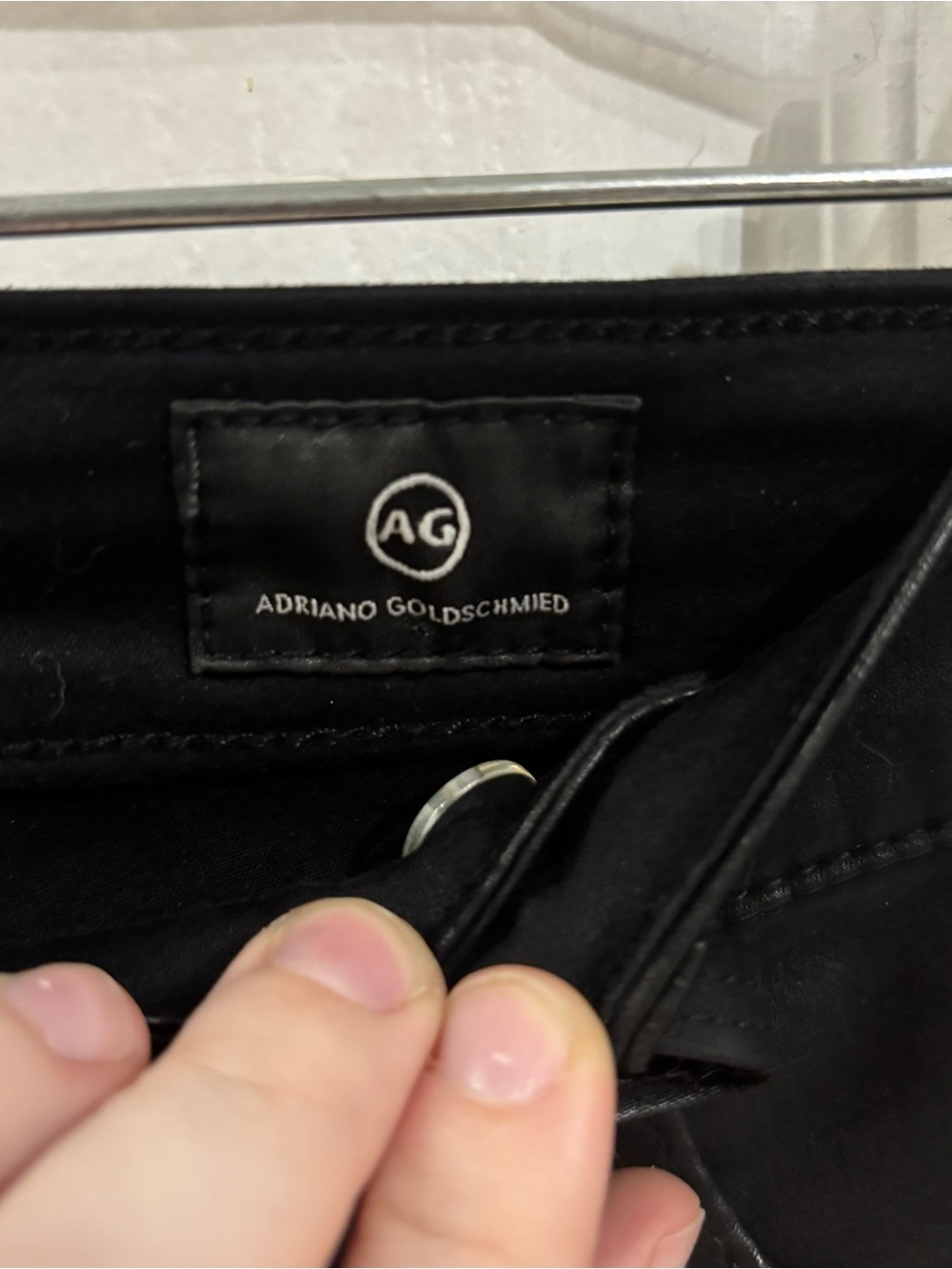 AG Adriano Goldschmied Farrah Skinny Ankle Lace-Up Pants Black - Picture 4 of 8